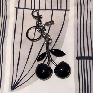 Coach Black Cherry Keychain